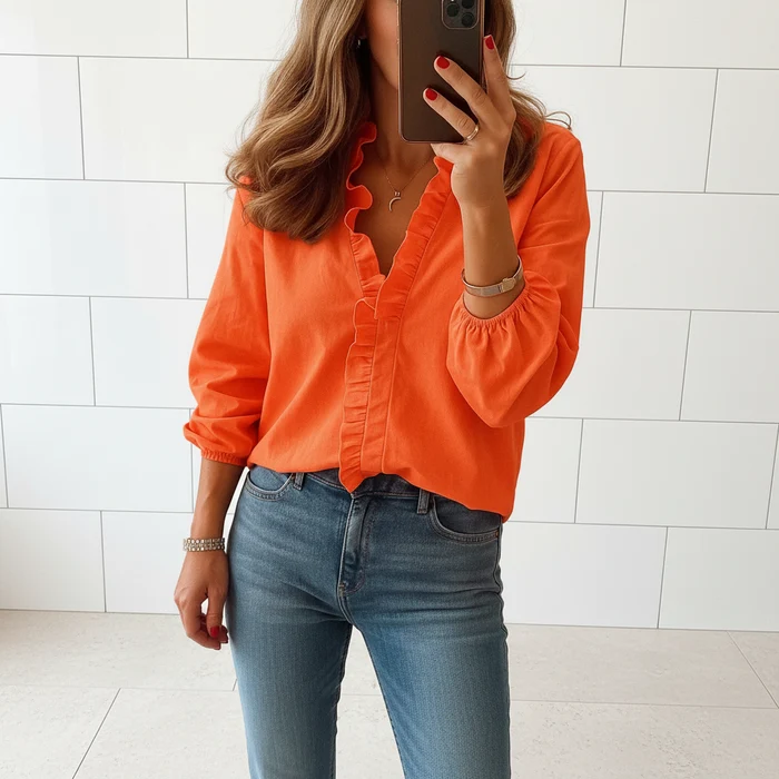 Harper Women's Ruffle Blouse for Office & Special Occasions