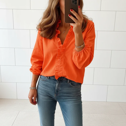 Harper Women's Ruffle Blouse for Office & Special Occasions